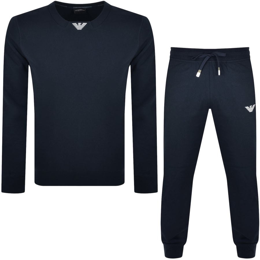 Emporio Armani Crew Neck Lounge Set Navy Mainline Menswear